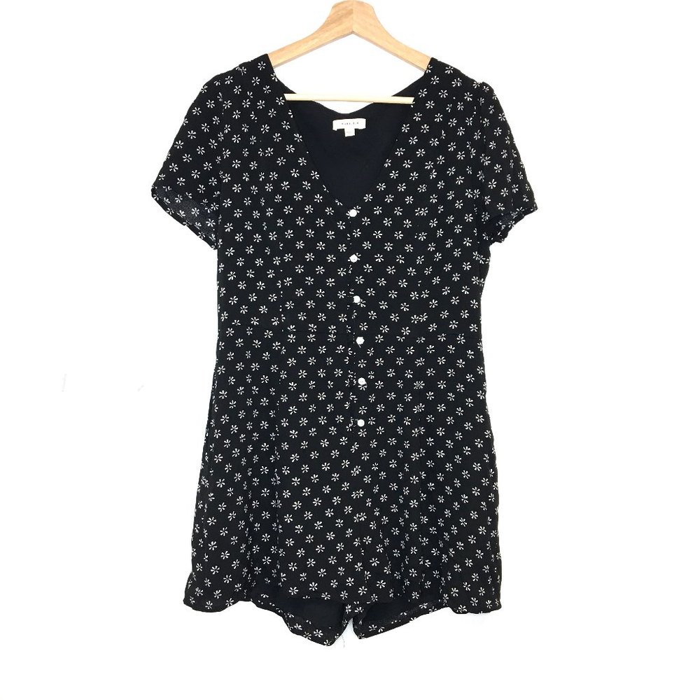 Gilli Black & White Floral Romper